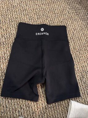 NWOT Lululemon x Erewhon Black High-Waist Bike Shorts